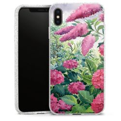 Silikon Glitter Case transparent-silber