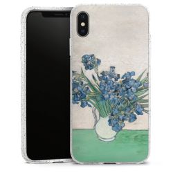 Silikon Glitter Case transparent-silber