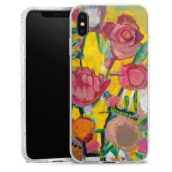 Silikon Glitter Case transparent-silber