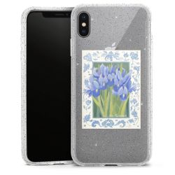 Silikon Glitter Case transparent-silber