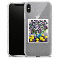 Silikon Glitter Case transparent-silber