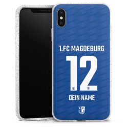 Silikon Glitter Case transparent-silber