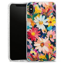 Silikon Glitter Case transparent-silber