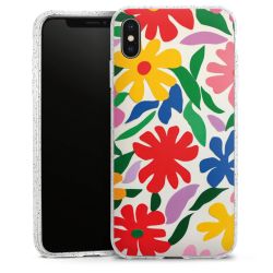 Silikon Glitter Case transparent-silber