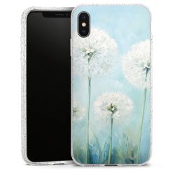 Silikon Glitter Case transparent-silber