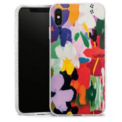 Silikon Glitter Case transparent-silber