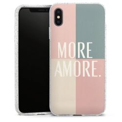 Silikon Glitter Case transparent-silber