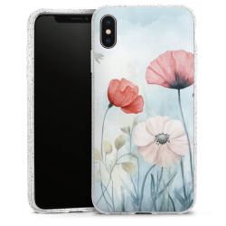 Silikon Glitter Case transparent-silber