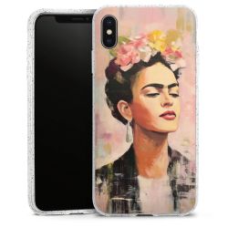 Silikon Glitter Case transparent-silber