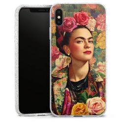 Silikon Glitter Case transparent-silber