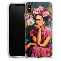 Silikon Glitter Case transparent-silber