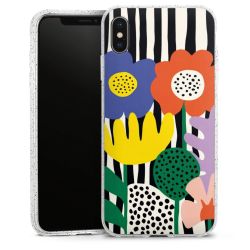 Silikon Glitter Case transparent-silber