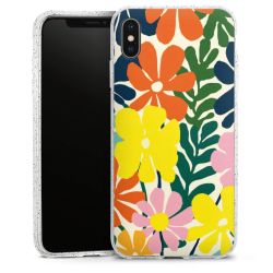 Silikon Glitter Case transparent-silber