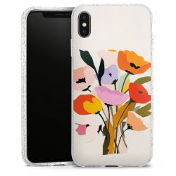 Silikon Glitter Case transparent-silber