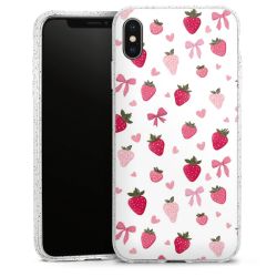 Silikon Glitter Case transparent-silber