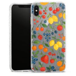 Silikon Glitter Case transparent-silber