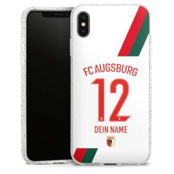 Silikon Glitter Case transparent-silber