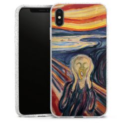 Silikon Glitter Case transparent-silber