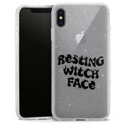 Silikon Glitter Case transparent-silber