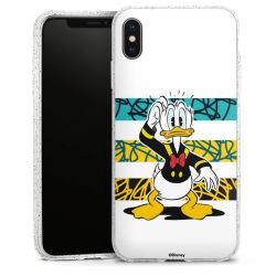 Silikon Glitter Case transparent-silber