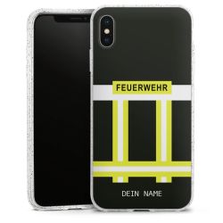 Silikon Glitter Case transparent-silber