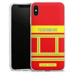 Silikon Glitter Case transparent-silber