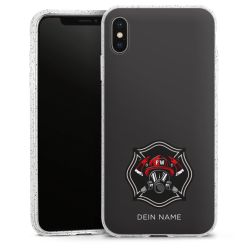 Silikon Glitter Case transparent-silber