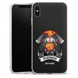 Silikon Glitter Case transparent-silber