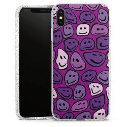 Silikon Glitter Case transparent-silber