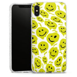 Silikon Glitter Case transparent-silber