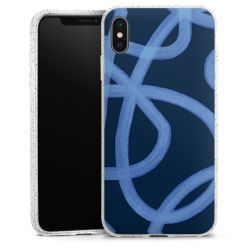 Silikon Glitter Case transparent-silber