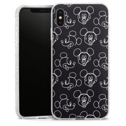 Silikon Glitter Case transparent-silber