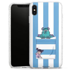 Silikon Glitter Case transparent-silber