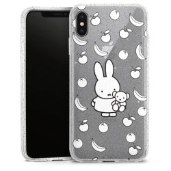 Silikon Glitter Case transparent-silber