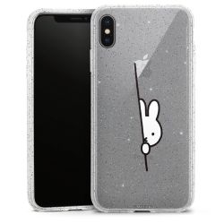 Silikon Glitter Case transparent-silber