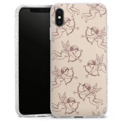 Silikon Glitter Case transparent-silber