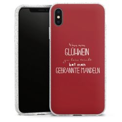 Silikon Glitter Case transparent-silber