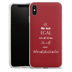 Silikon Glitter Case transparent-silber