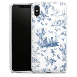 Silikon Glitter Case transparent-silber