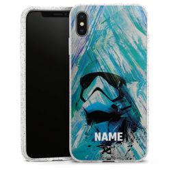 Silikon Glitter Case transparent-silber