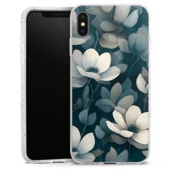 Silikon Glitter Case transparent-silber