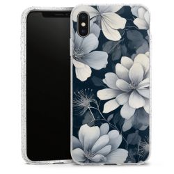 Silikon Glitter Case transparent-silber