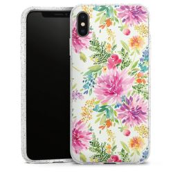 Silikon Glitter Case transparent-silber