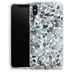Silikon Glitter Case transparent-silber