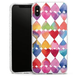 Silikon Glitter Case transparent-silber