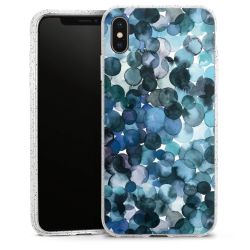 Silikon Glitter Case transparent-silber