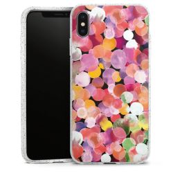 Silikon Glitter Case transparent-silber