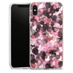Silikon Glitter Case transparent-silber