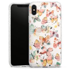 Silikon Glitter Case transparent-silber