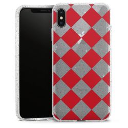 Silikon Glitter Case transparent-silber